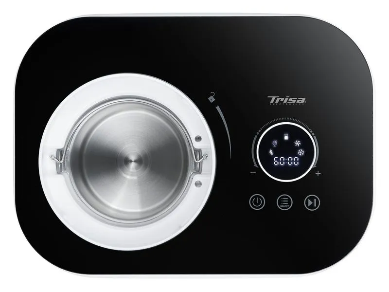 Trisa Glacemaschine La Cremeria Plus 1 l, Schwarz/Weiss