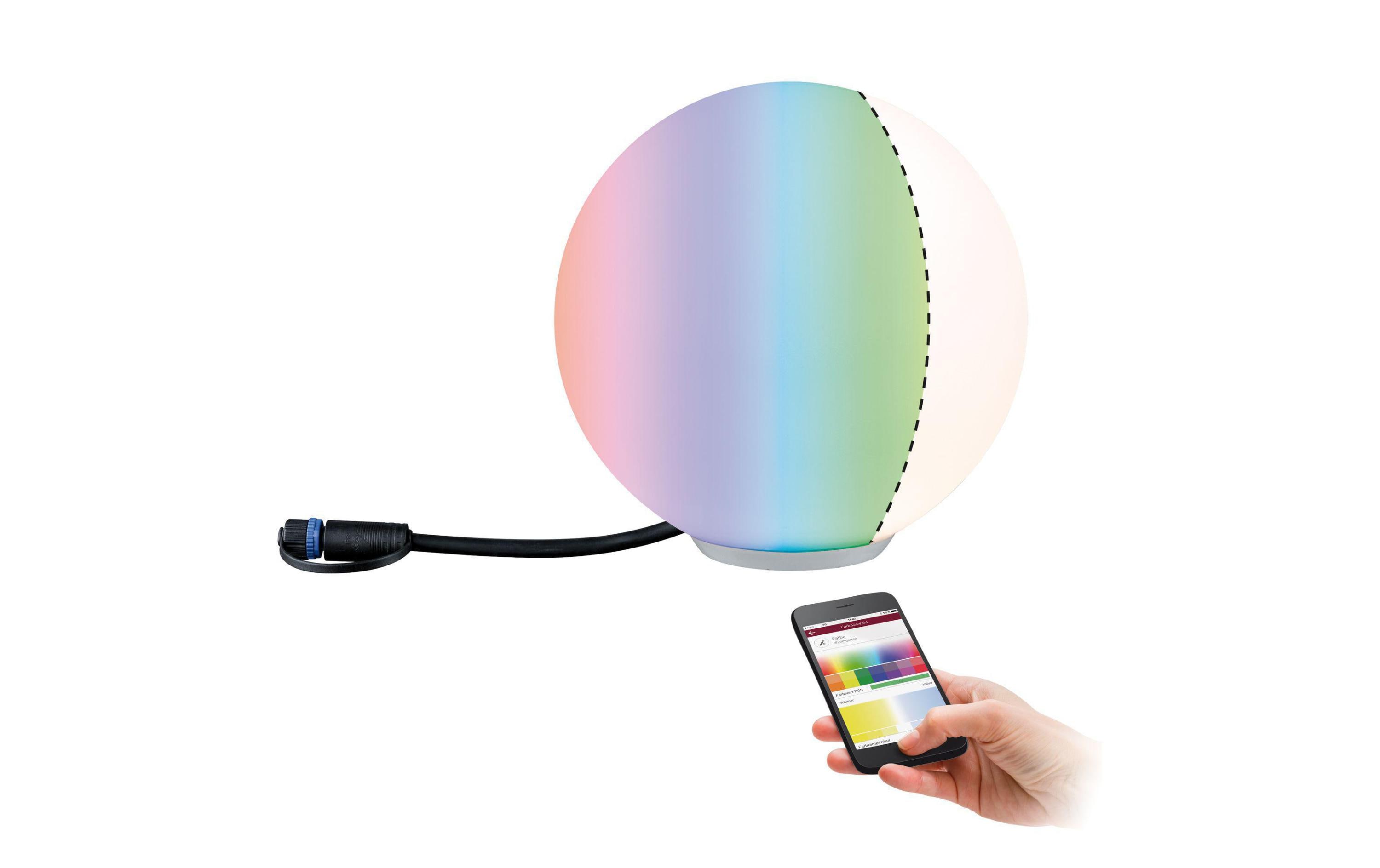 Paulmann Gartenleuchte Plug & Shine GLOBE RGBW, ZigBee