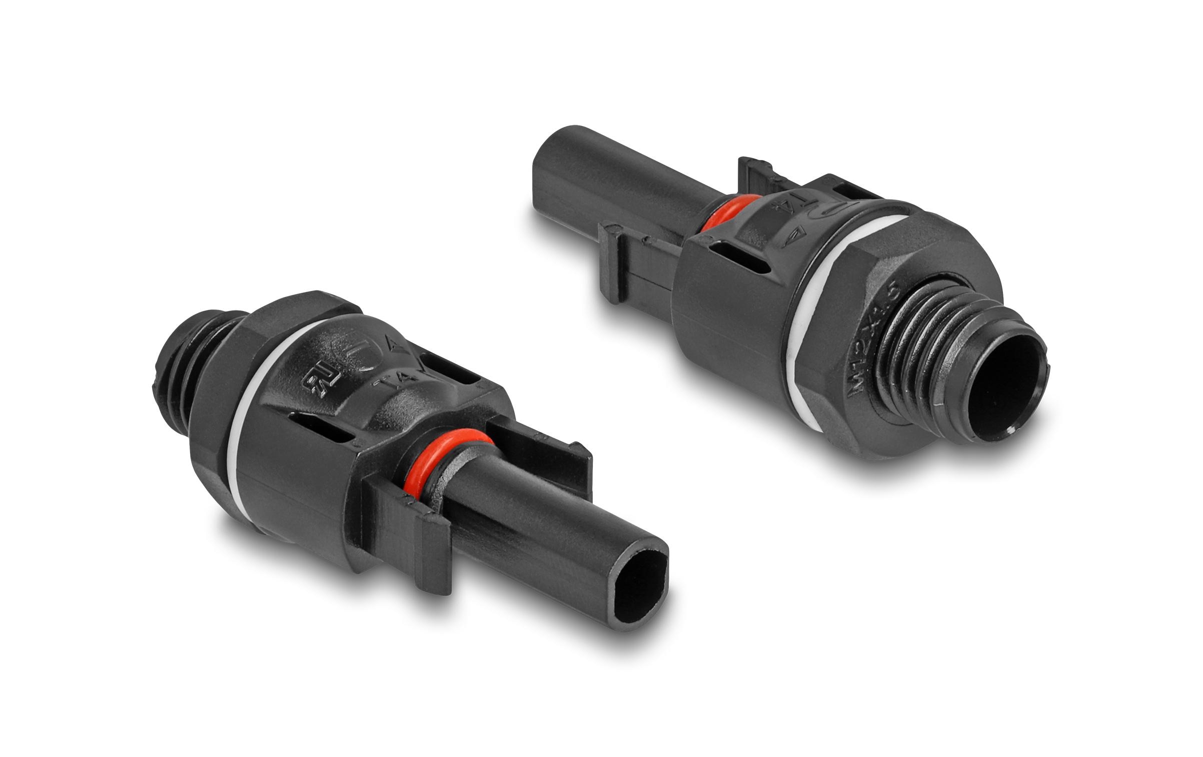 Delock DL4 Solar Konnektor zum Crimpen Stecker und Buchse, 2 Stück