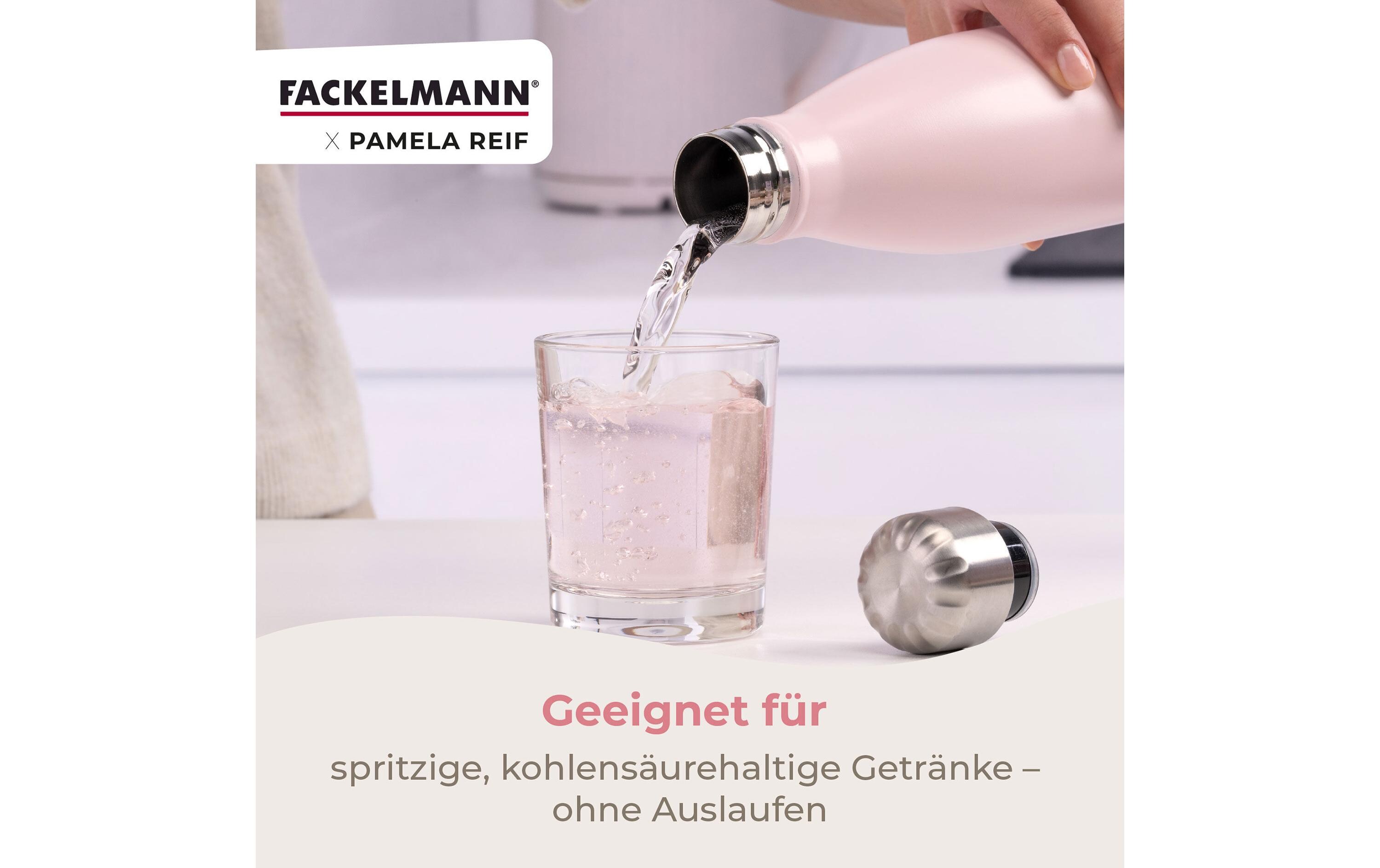 Fackelmann Trinkflasche Thermotrinkflasche 500 ml, Pastellrosa