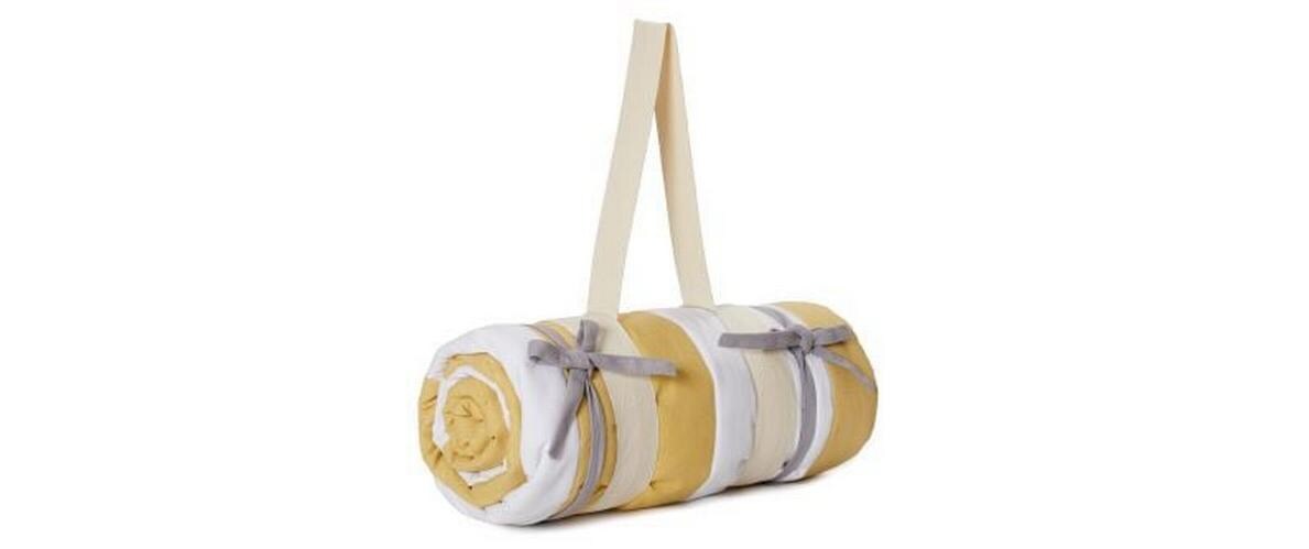 Urbanara Picknickdecke Tamina 180 x 120 cm - Sandgelb / Naturweiss Urbanara Picknickdecke Tamina 180 x 120 cm - Sandgelb / Naturweiss