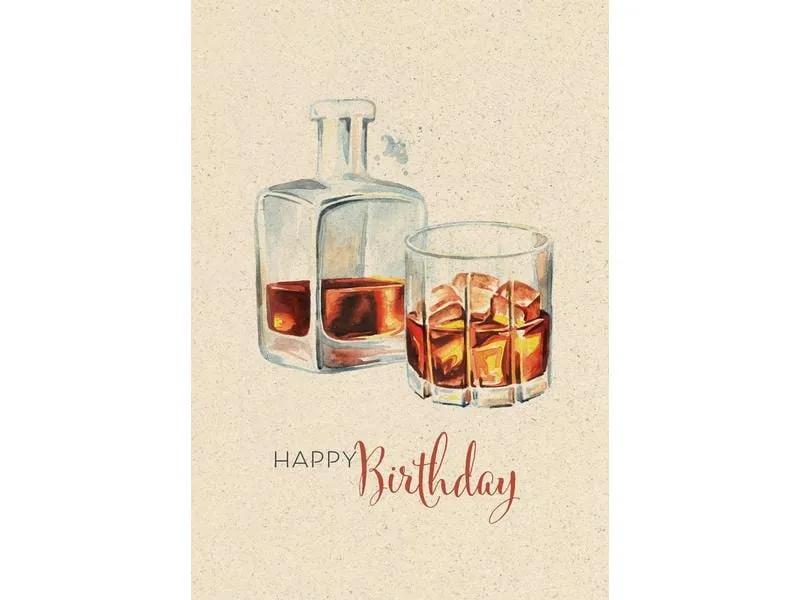 Natur Verlag Geburtstagskarte Whiskey 17.5 x 12.2 cm