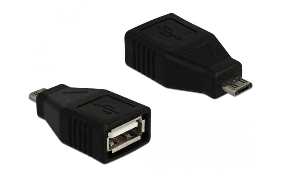 Delock USB 2.0 Adapter USB-MicroB Stecker - USB-A Buchse Delock USB 2.0 Adapter USB-MicroB Stecker - USB-A Buchse