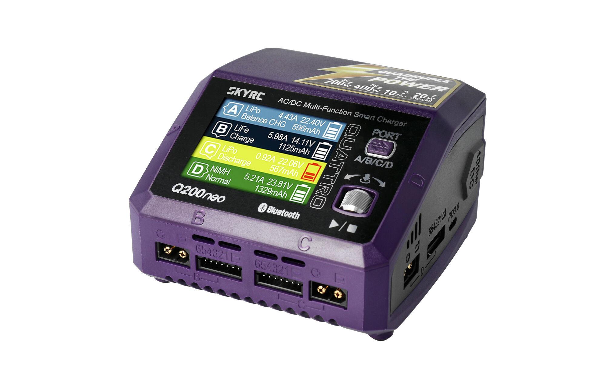SKYRC Quad-Ladegerät Q200 Neo 200W AC / 400W DC, 1-6S SKYRC Quad-Ladegerät Q200 Neo 200W AC / 400W DC, 1-6S