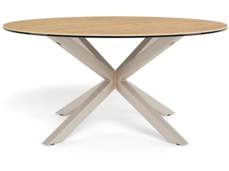AC Design Couchtisch Heaven Ø 82 x 40 cm, Wildeiche/Glas/Keramik