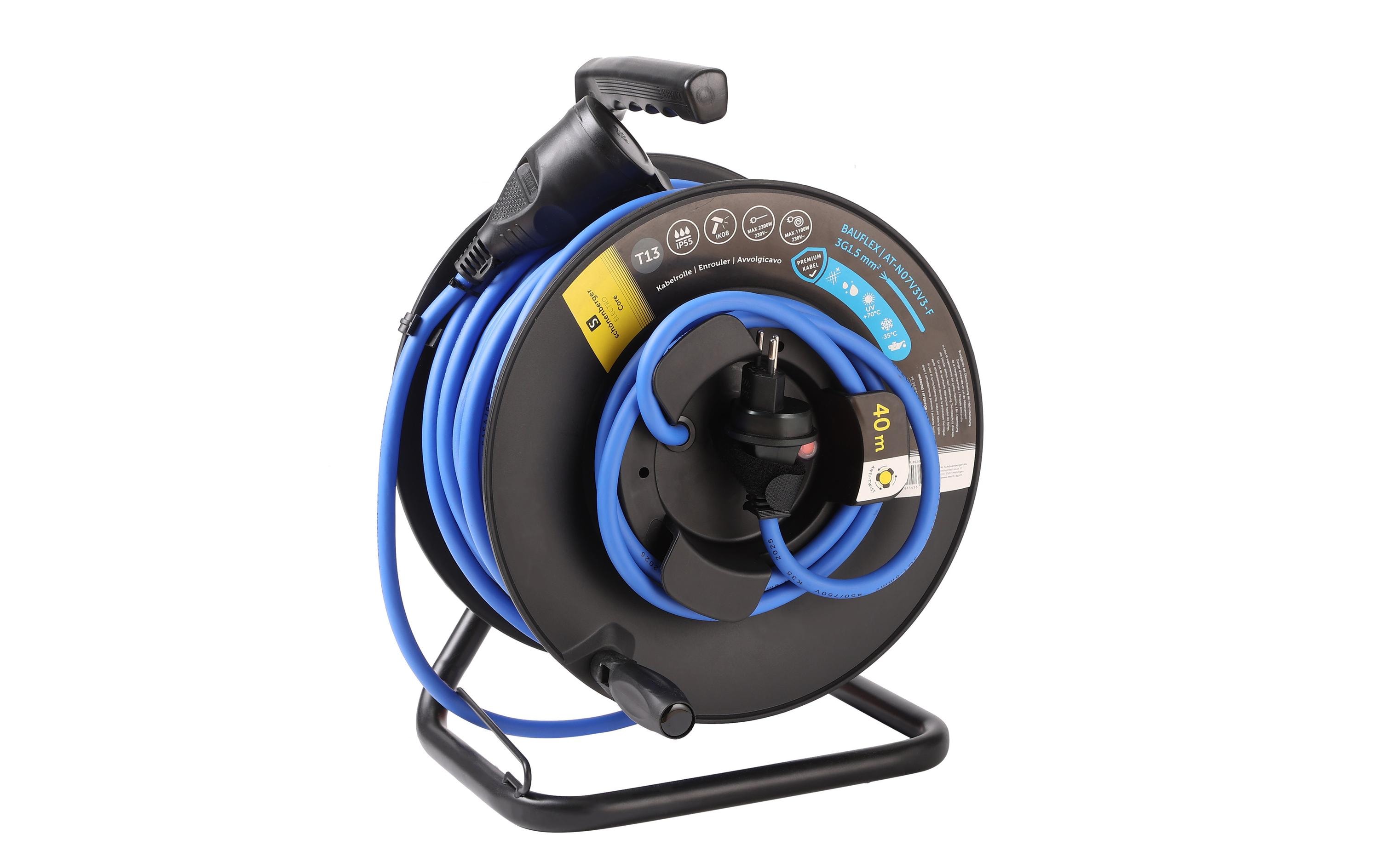 Schönenberger Kabelrolle Antitwist T13 IP55 40m Bauflex Schönenberger Kabelrolle Antitwist T13 IP55 40m Bauflex
