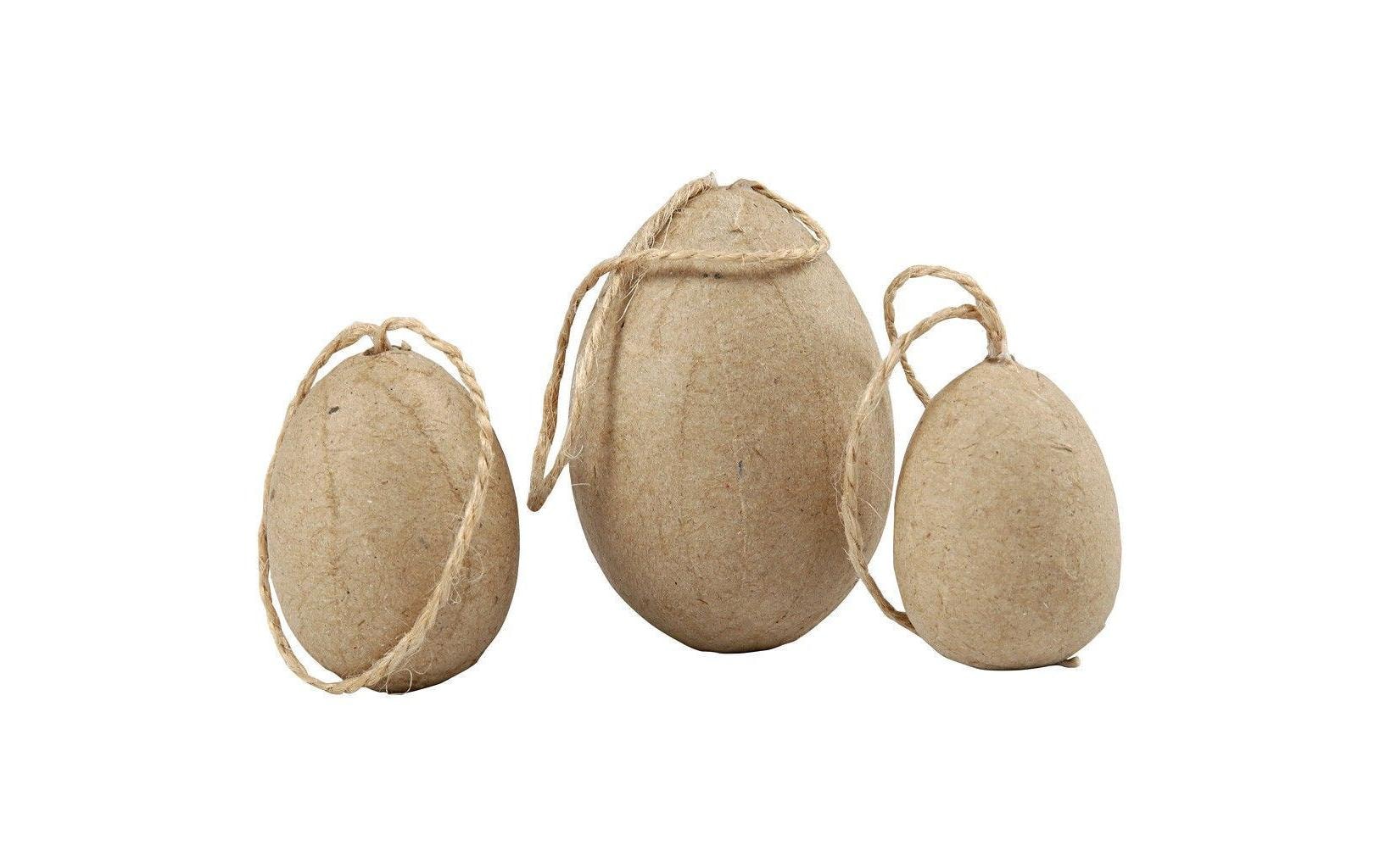 Creativ Company Papp-Ei zum Aufhängen 6 Stück, Braun