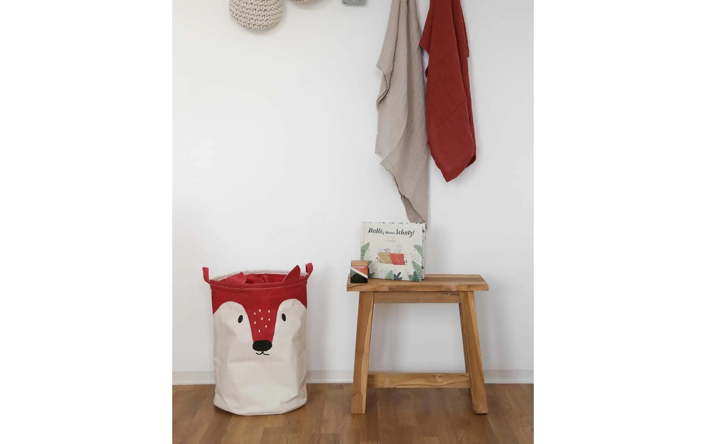 Esmée Aufbewahrungskorb Fuchs Beige/Rot, 47 cm