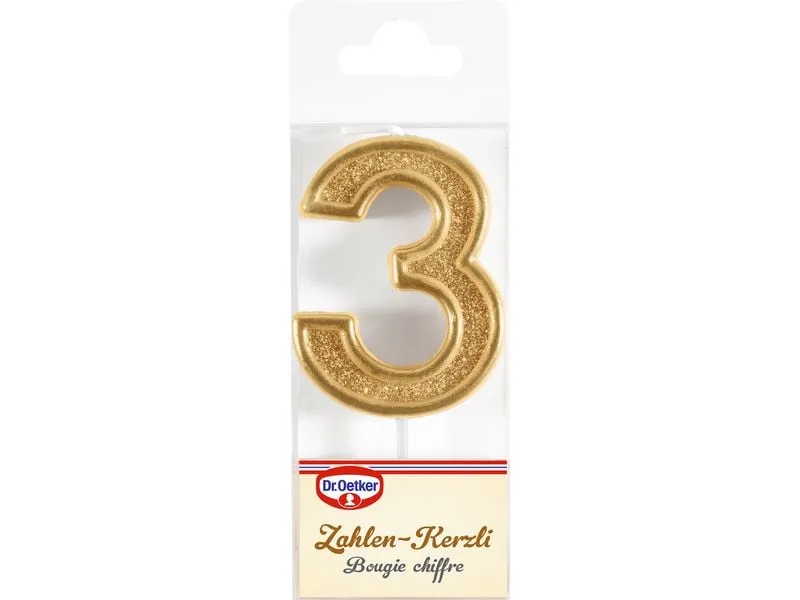 Dr.Oetker Zahlenkerze 3 1 Stück Dr.Oetker Zahlenkerze 3 1 Stück