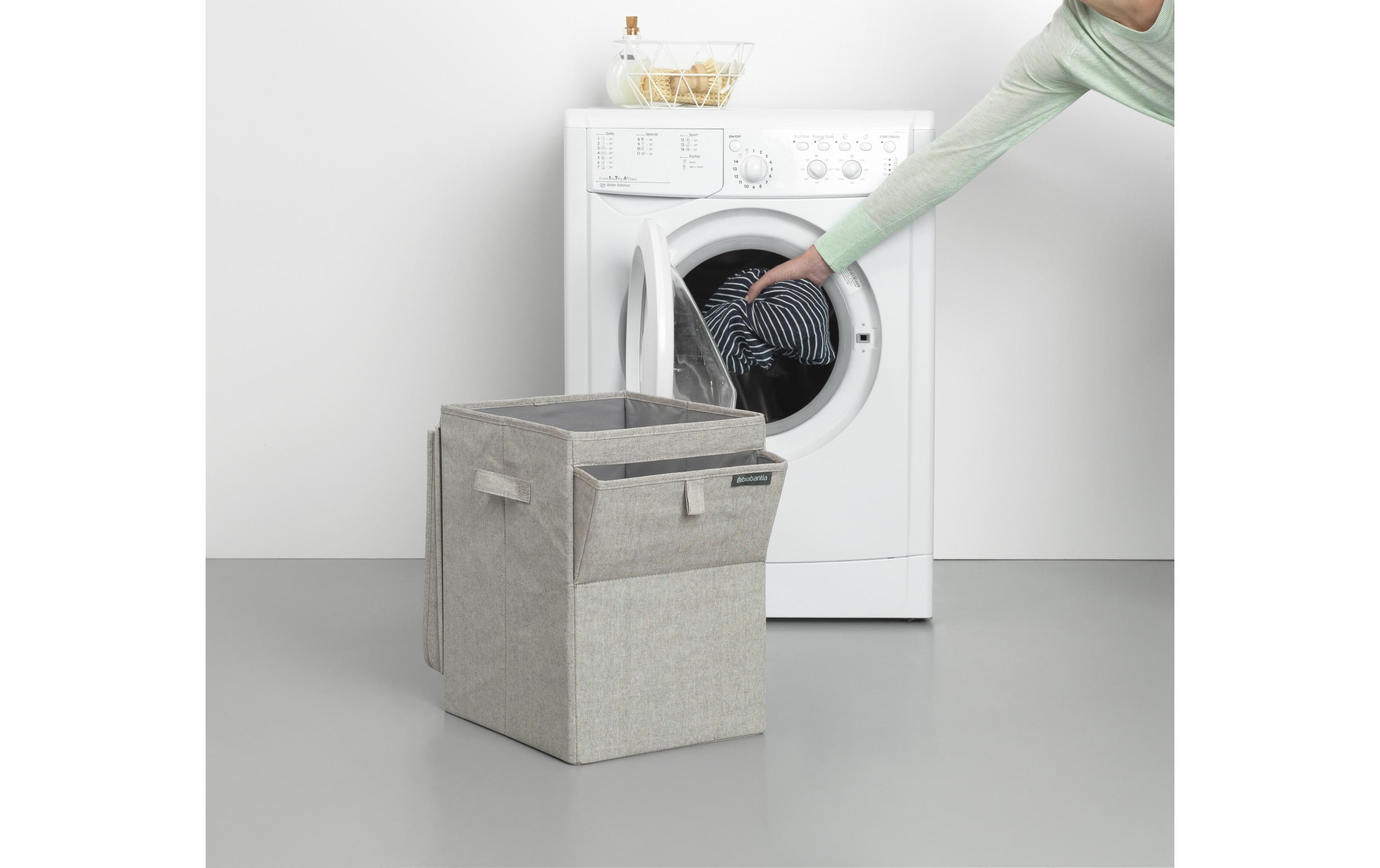 Brabantia Wäschesammler stapelbar, 35 Liter, Grau