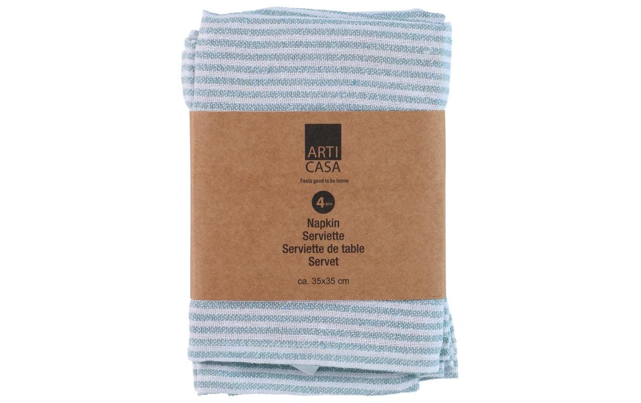 Arti Casa Servietten 35 x 35 cm, Blau gestreift