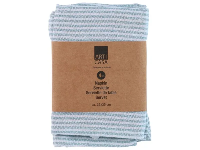 Arti Casa Servietten 35 x 35 cm, Blau gestreift Arti Casa Servietten 35 x 35 cm, Blau gestreift
