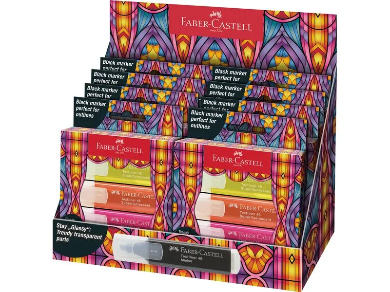 Faber-Castell Textmarker Glassy 4er Etuis farbig, assortiert Faber-Castell Textmarker Glassy 4er Etuis farbig, assortiert