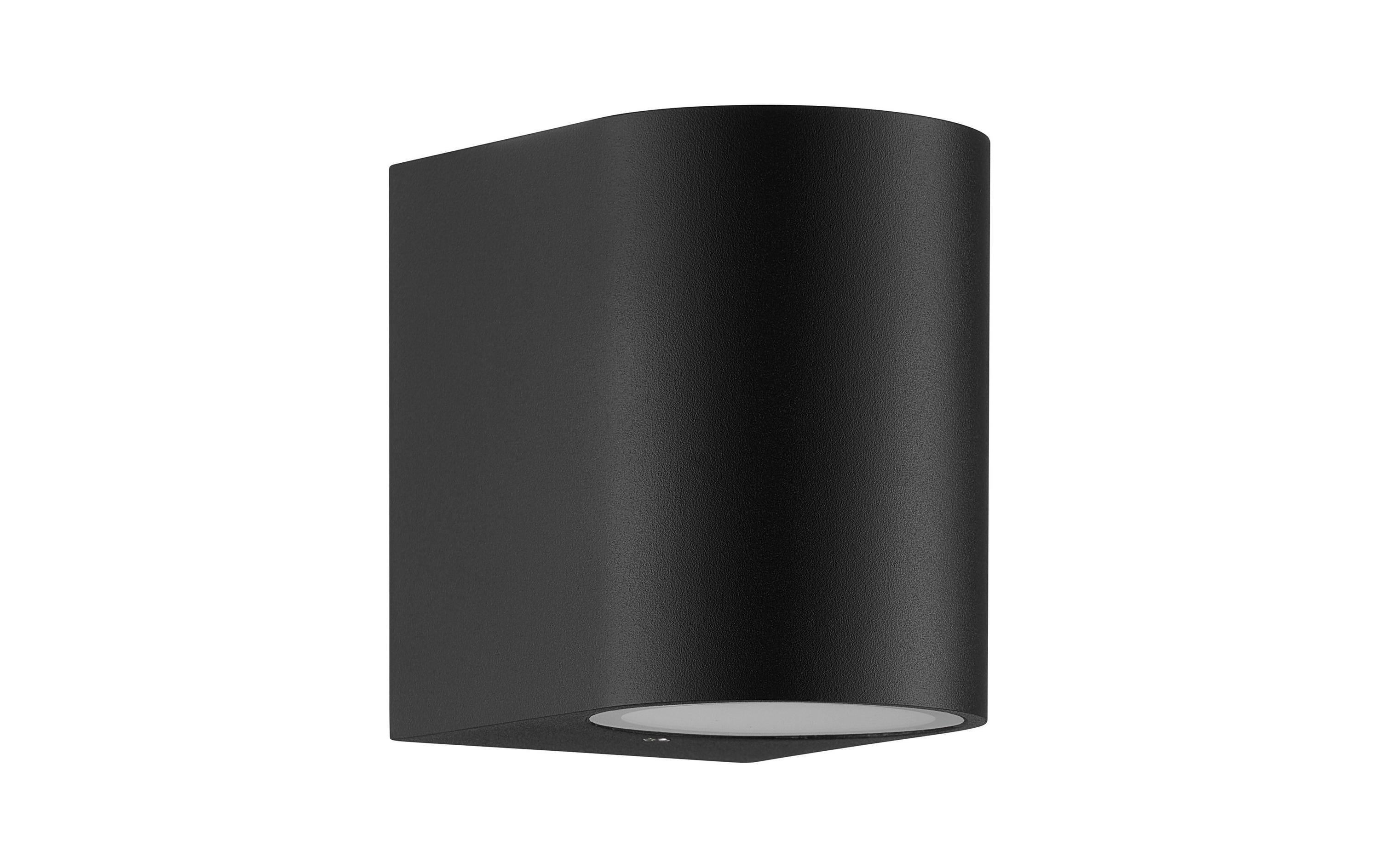 Nordlux Wandleuchte Dion Single GU10, 25W, IP44, Schwarz