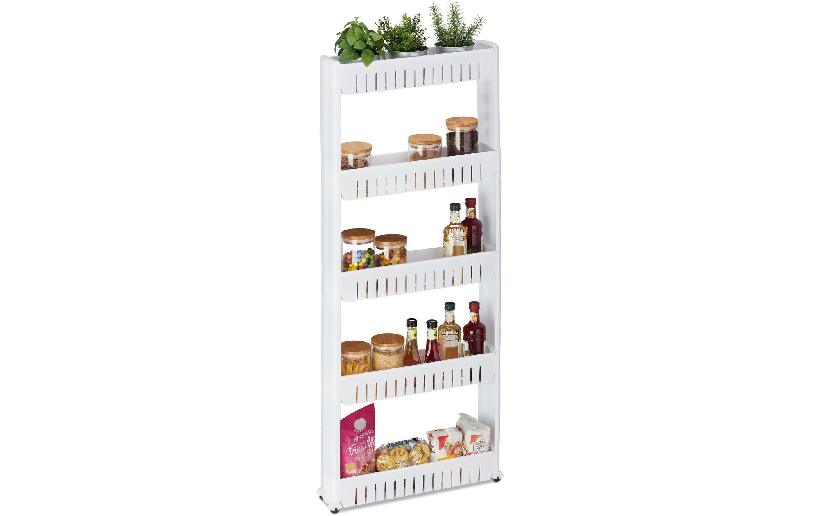 relaxdays Nischenwagen 12.5 x 131 x 54 cm, Weiss