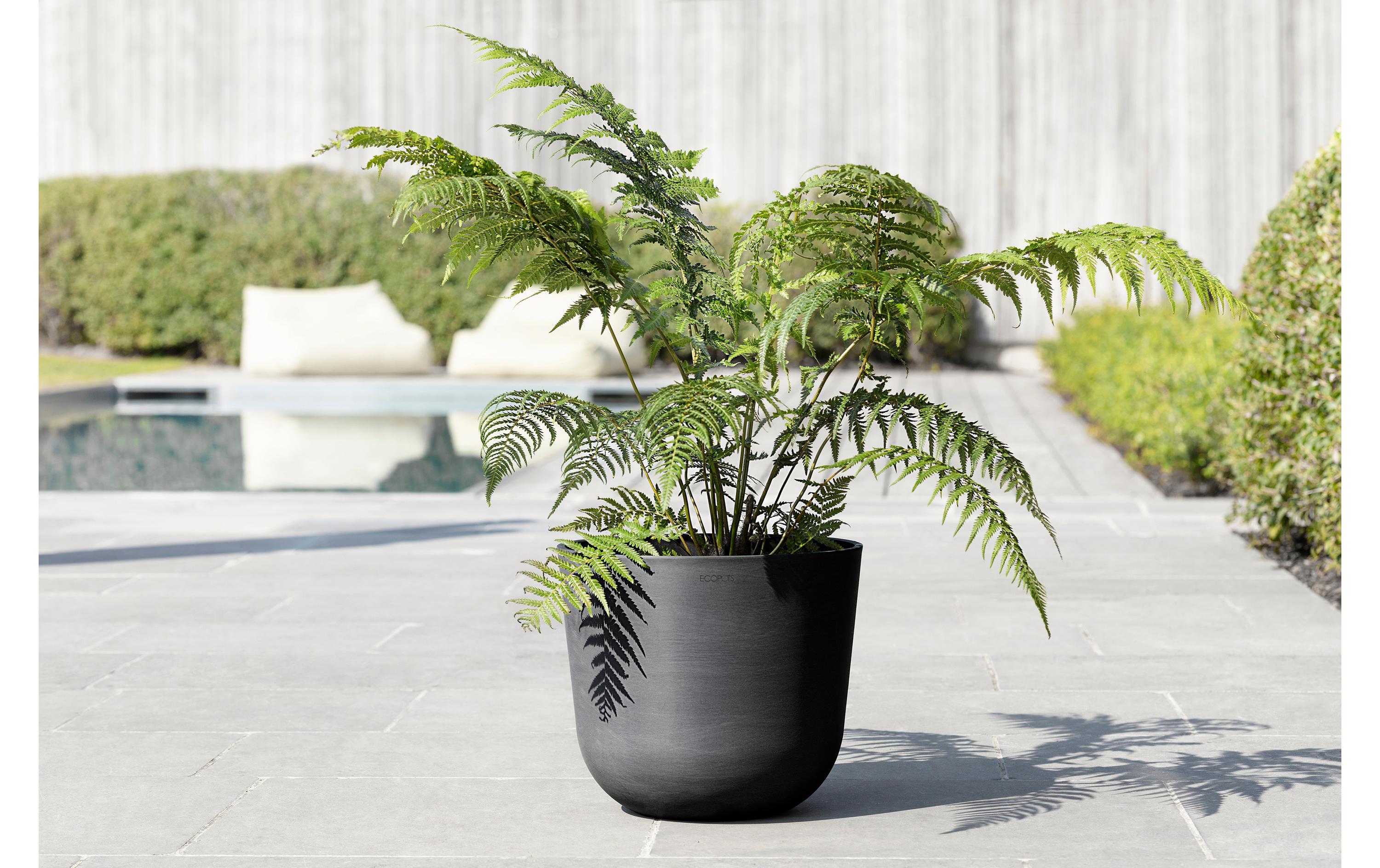 Ecopots Pflanzentopf Oslo 35 Dunkelgrau