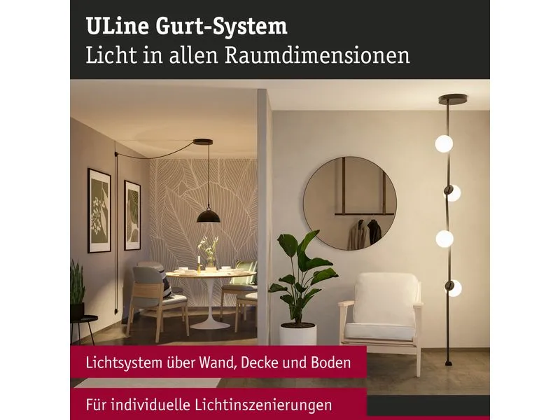 Paulmann ULine Gurt 5 m, Dacron, Schwarz