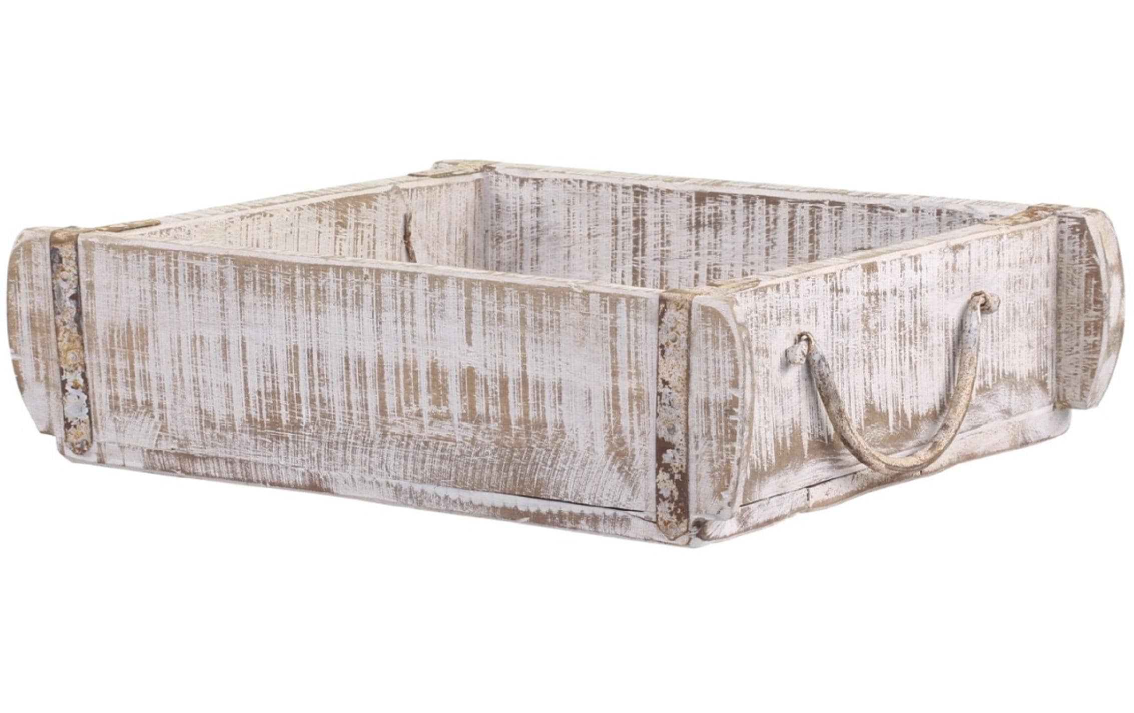 Chic Antique Aufbewahrung alte Backsteinform unika 7.5 x 22.5 cm, Weiss
