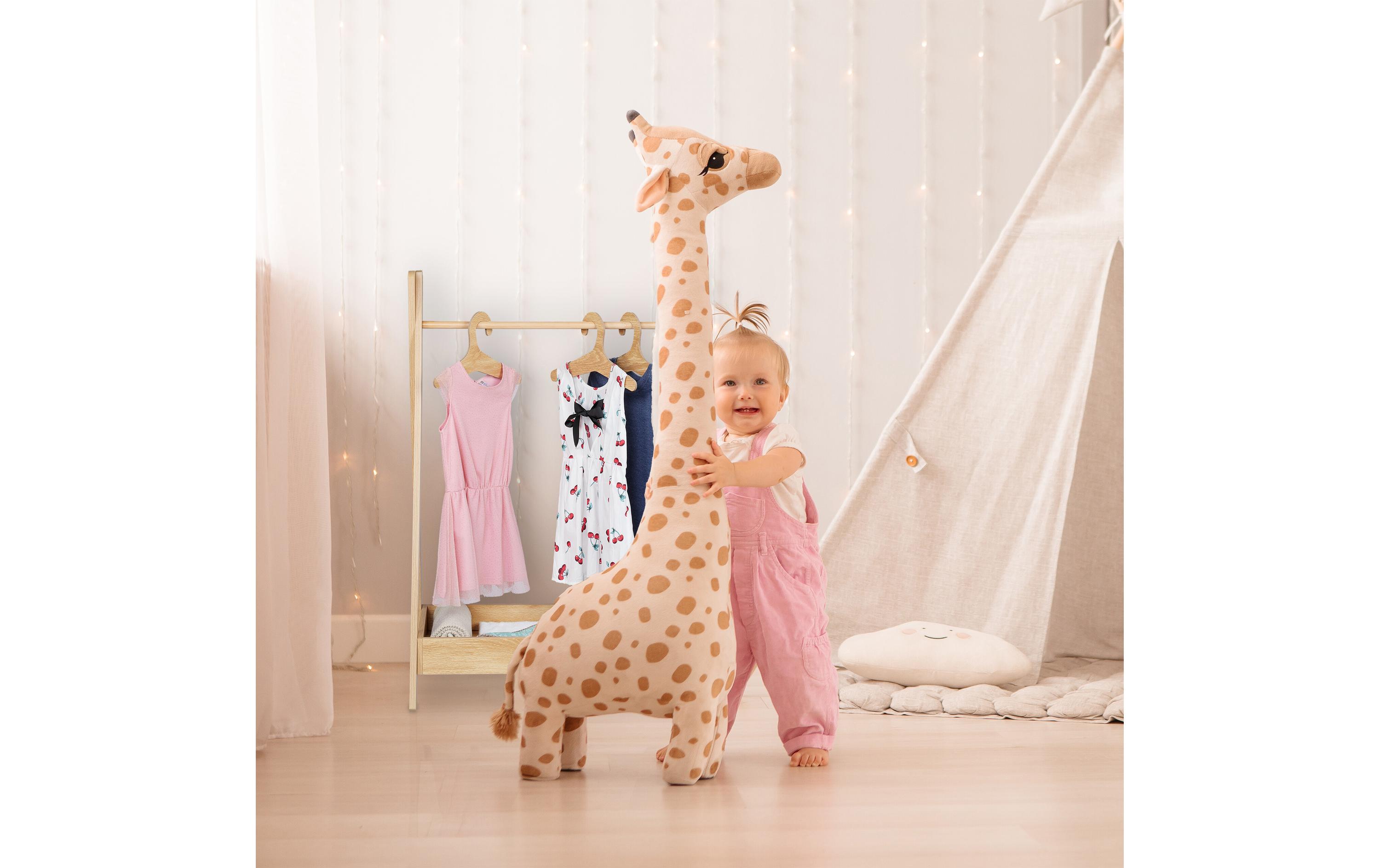 relaxdays Kleiderständer für Kinder 64.5 x 99 cm, Braun