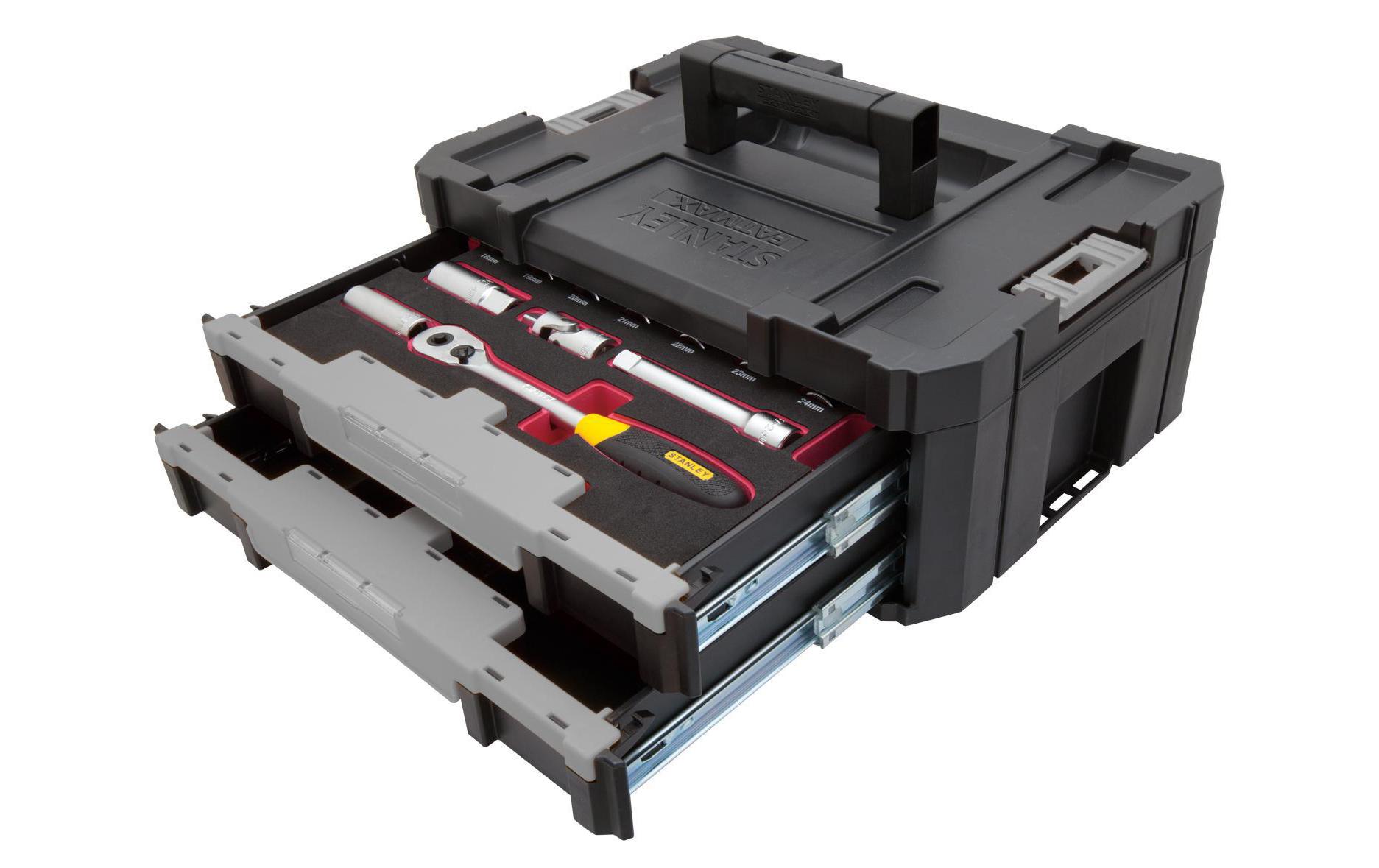 Stanley Fatmax Steckschlüssel-Set T-STAK 1/2 Einlage, 48-teilig Stanley Fatmax Steckschlüssel-Set T-STAK 1/2 Einlage, 48-teilig