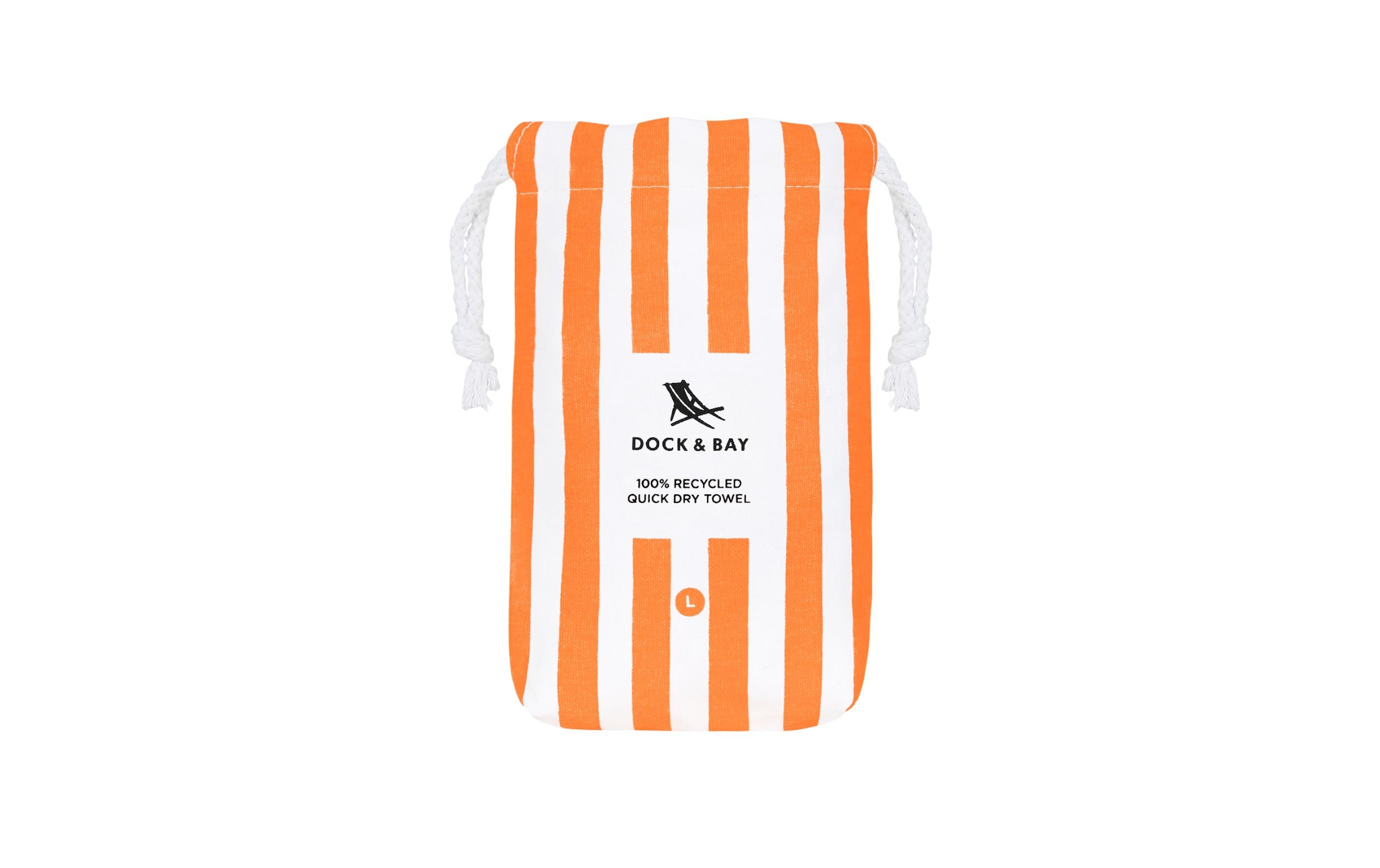 Dock & Bay Strandtuch Cabana 160 cm x 90 cm, Orange, Weiss