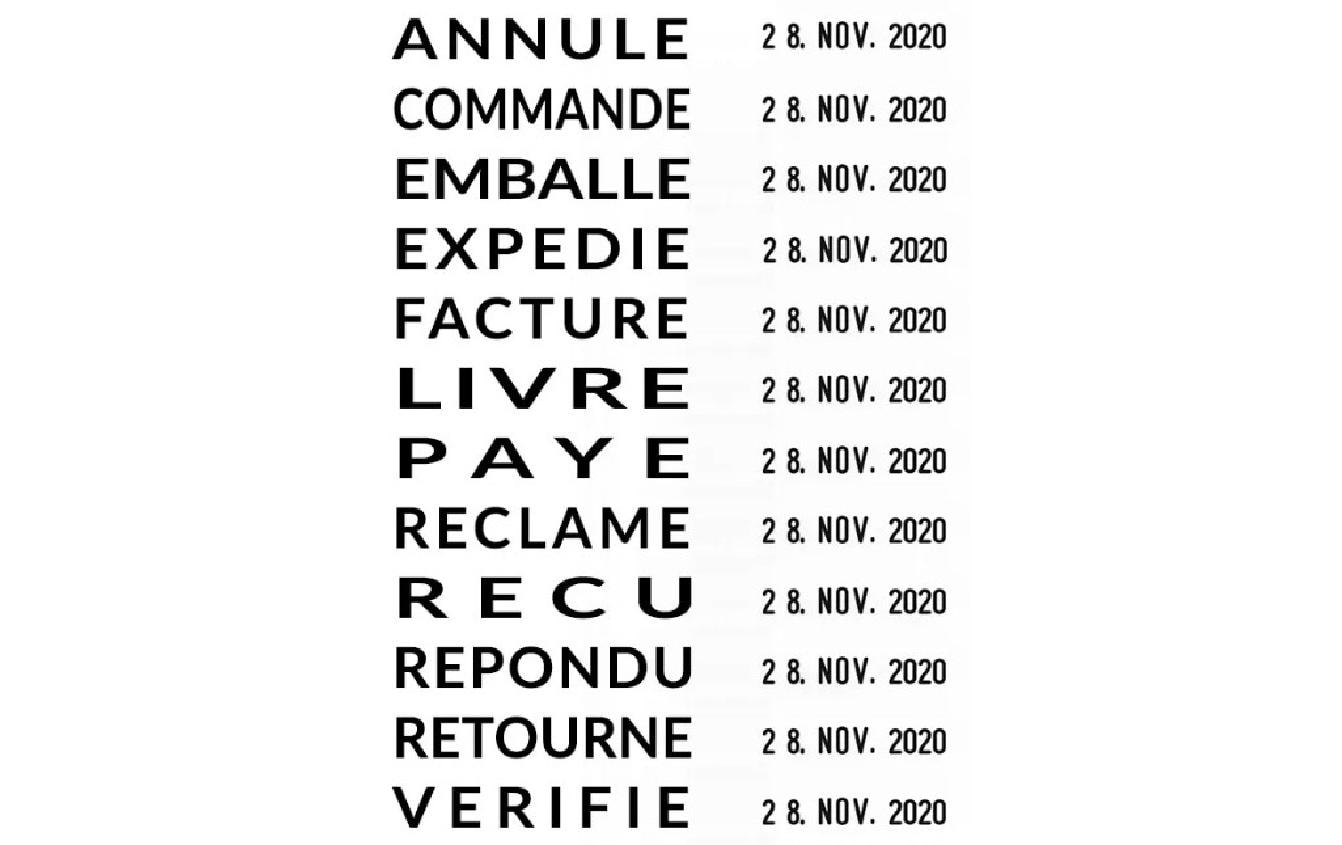 Colop Wort- und Datumsstempel 2000 WD Französisch, Schwarz