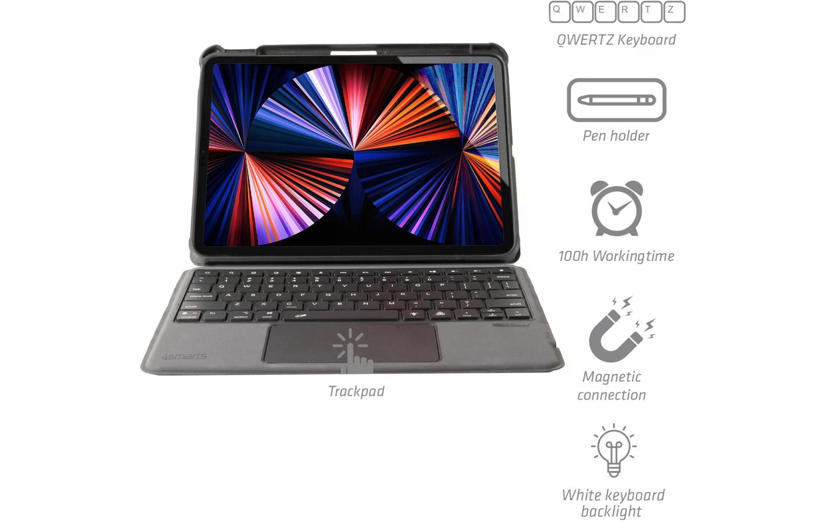 4smarts Tablet Tastatur Cover Solid Pro für iPad 10th Gen. CH