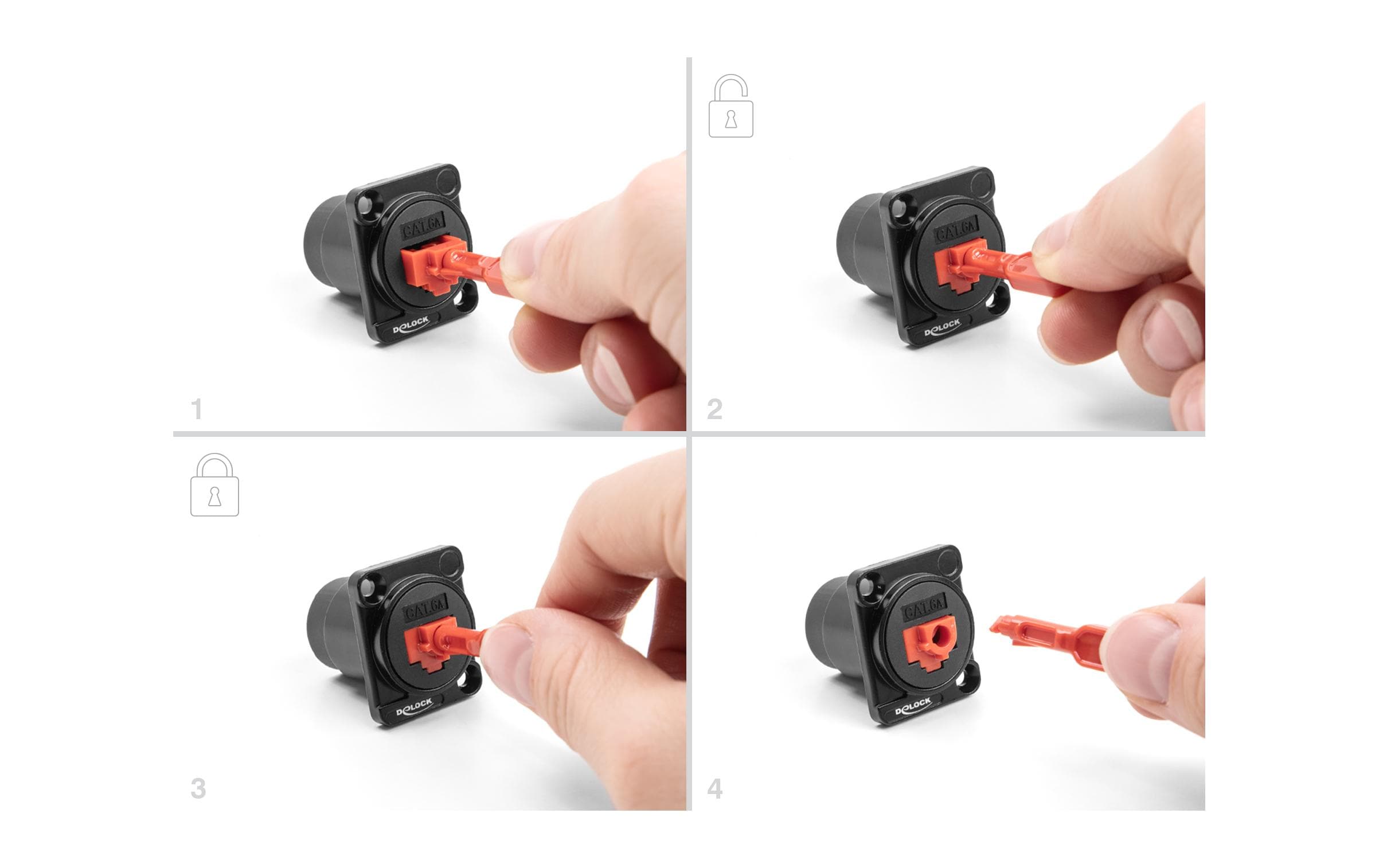 Delock RJ45 Port Blocker Set für RJ45 Buchse 1 Stück