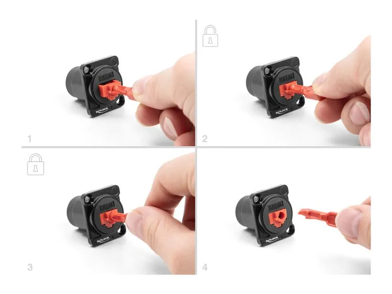 Delock RJ45 Port Blocker Set für RJ45 Buchse 1 Stück