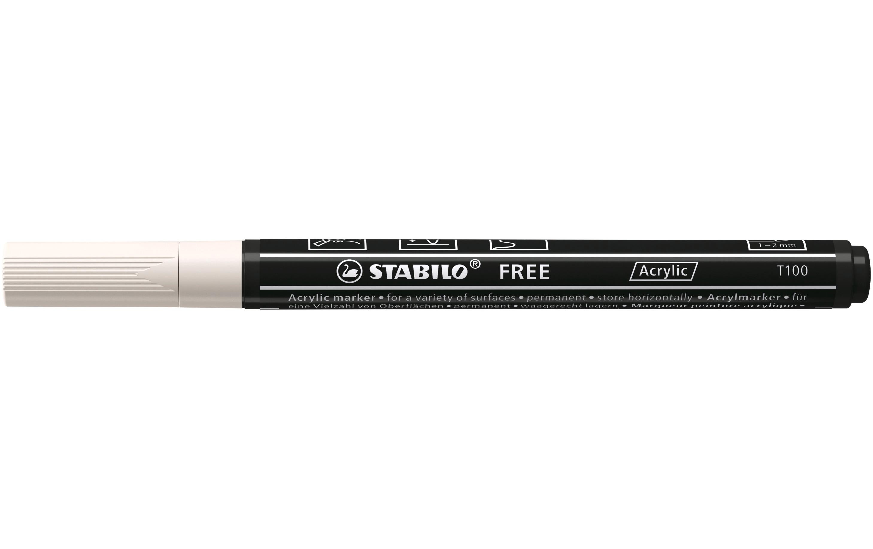 STABILO Acrylmarker Free Acrylic T100 Weiss