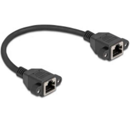 Delock Patchkabel Verlängerungskabel Cat 6A, S/FTP, 0.25 m, Schwarz Delock Patchkabel Verlängerungskabel Cat 6A, S/FTP, 0.25 m, Schwarz