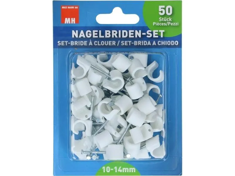 Max Hauri Nagelbriden Set 10-14 mm weiss 50 Stück