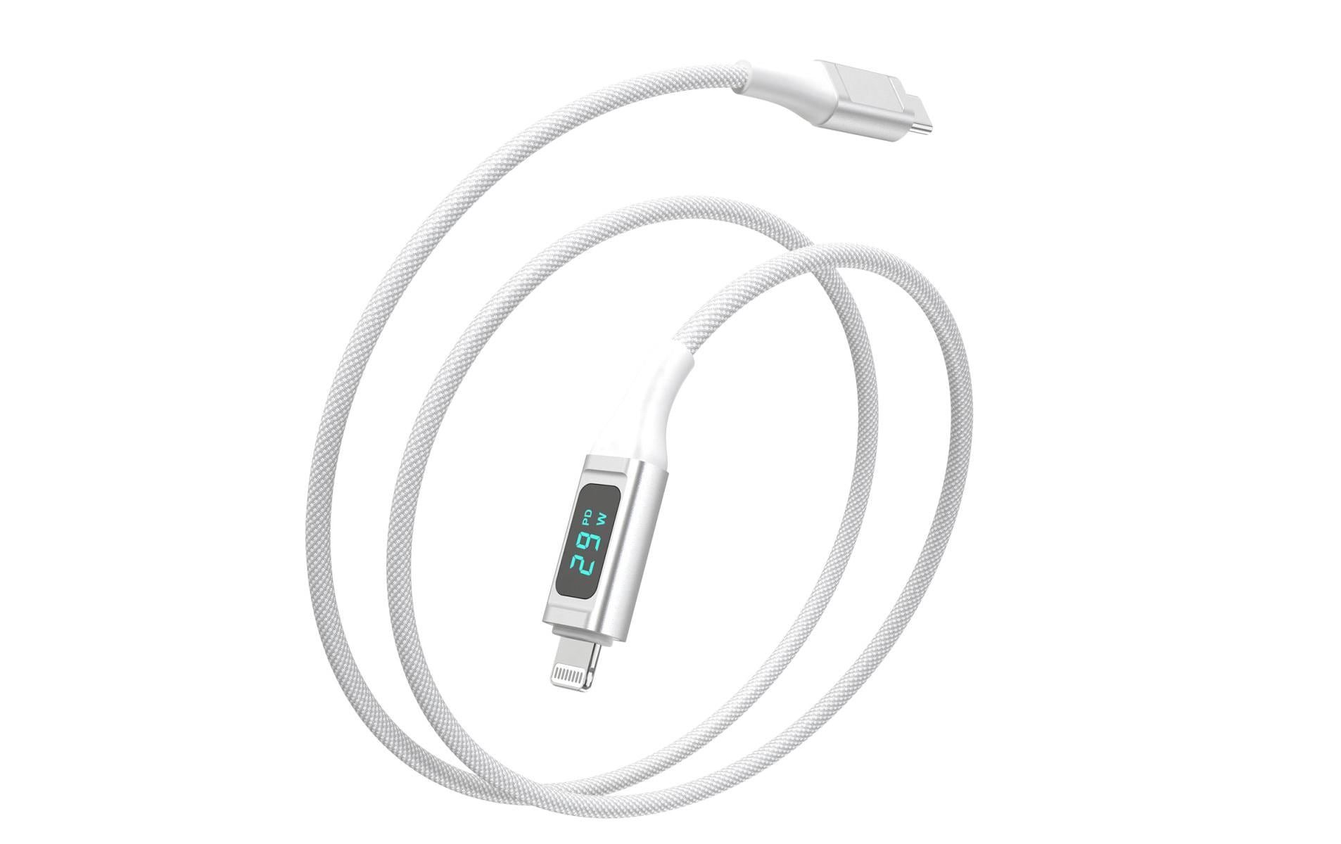 4smarts USB 2.0-Kabel DigitCord bis 30W USB C - Lightning 1.5 m