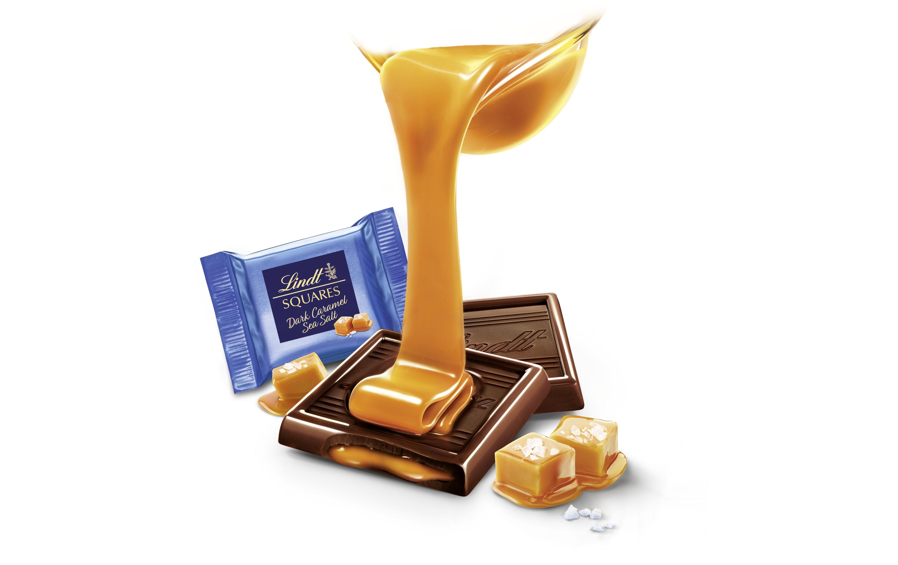Lindt Schokoladen-Pralinen Squares Dark Caramel Sea Salt 144 g Lindt Schokoladen-Pralinen Squares Dark Caramel Sea Salt 144 g