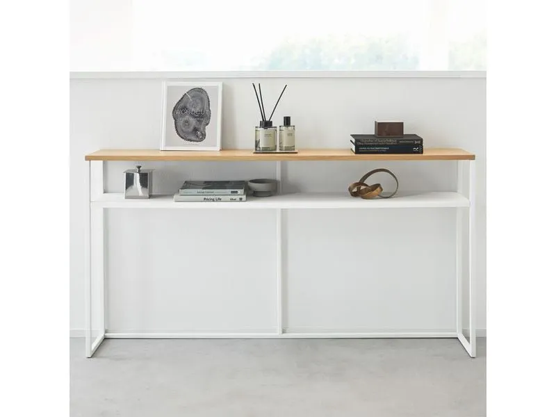 Yamazaki Konsolentisch TOWER 126 x 65 cm, Weiss Yamazaki Konsolentisch TOWER 126 x 65 cm, Weiss