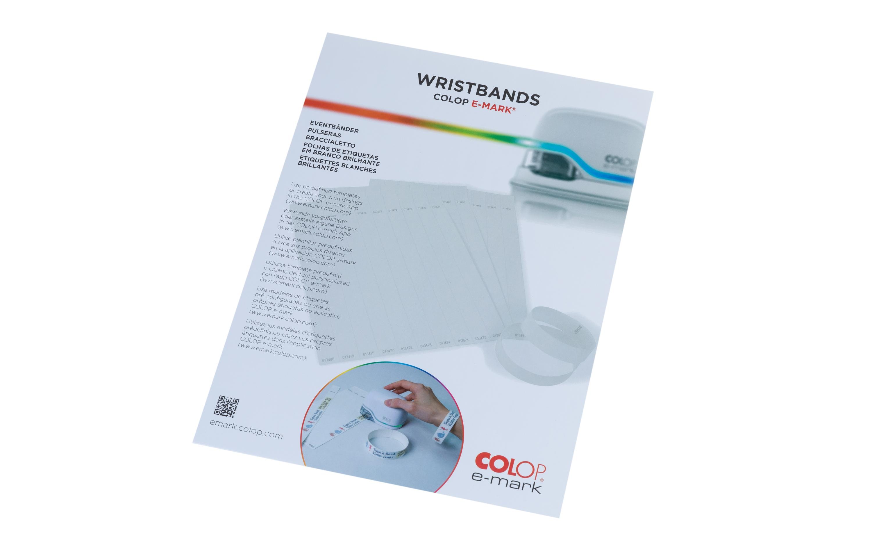 Colop Bastband e-mark Create Wristbands, 19 x 250 mm Colop Bastband e-mark Create Wristbands, 19 x 250 mm