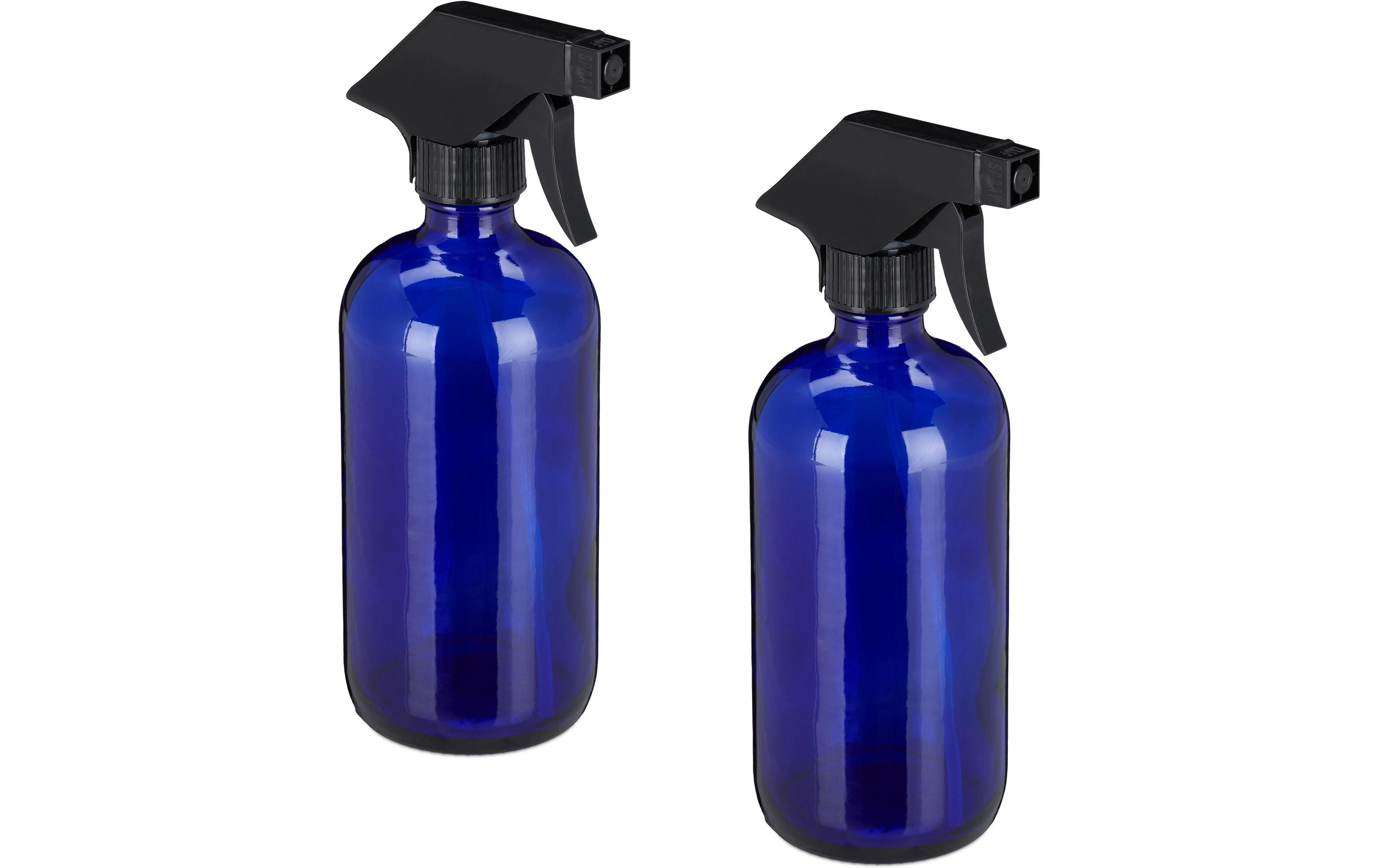 relaxdays Sprühflaschen 500 ml, Blau, 2 Stück