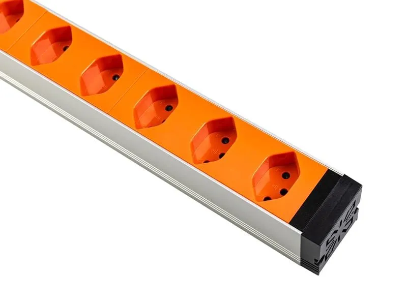 FURBER.power 19 Steckdosenleiste 8x T13 Orange FURBER.power 19 Steckdosenleiste 8x T13 Orange