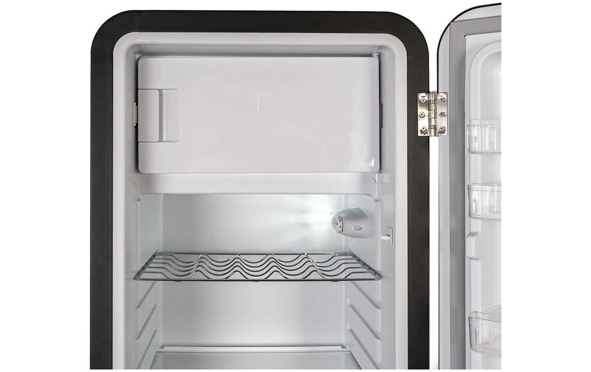 Kibernetik Retro Kühlschrank KSG260 Rechts, Schwarz