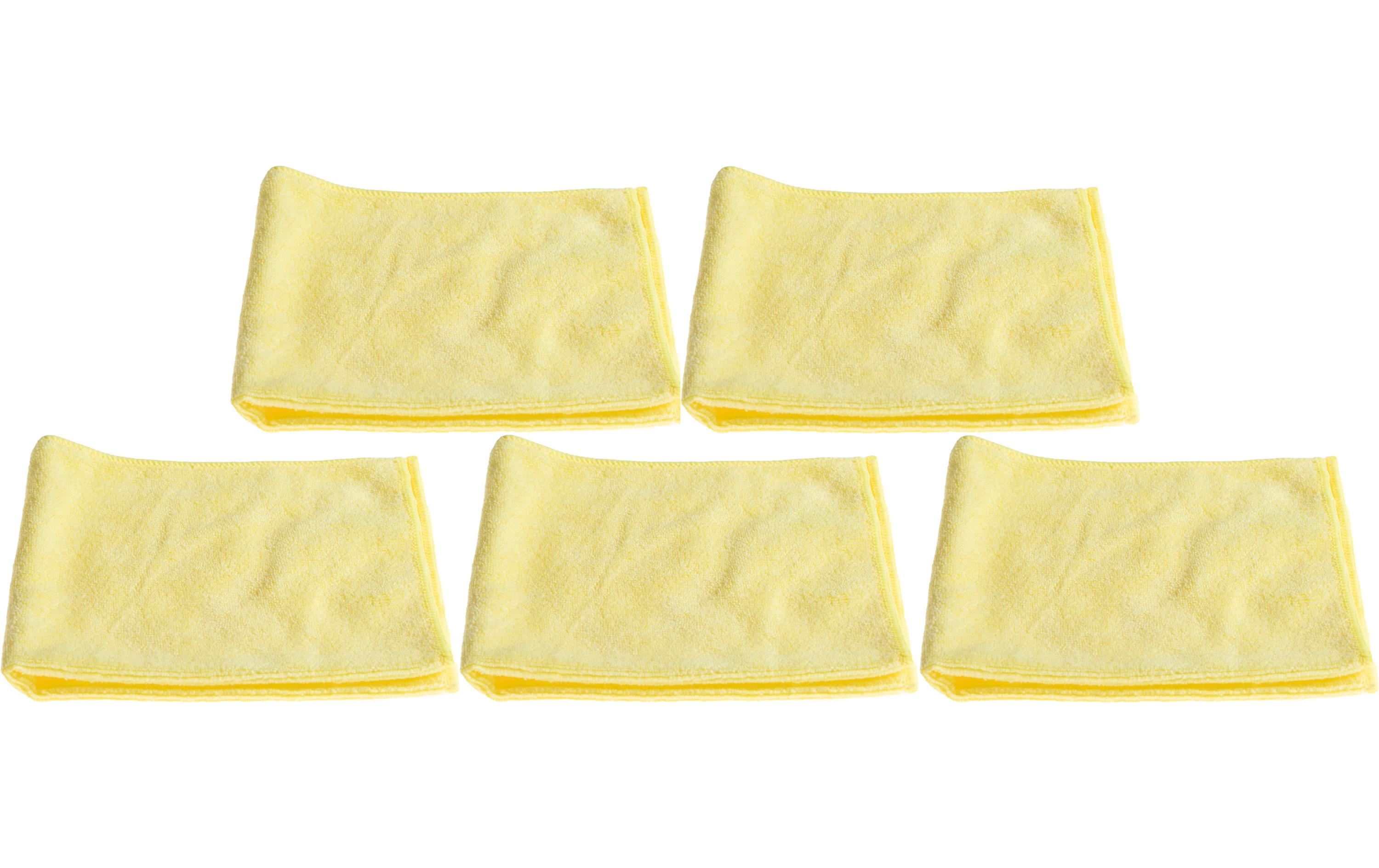 Edi Baur Mikrofaser-Reinigungstuch Universal 5 Stück, Gelb