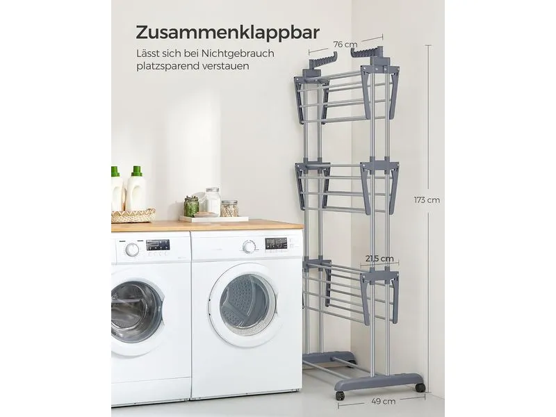 Songmics Turmtrockner 126.6 x 64.2 x 169.2 cm Songmics Turmtrockner 126.6 x 64.2 x 169.2 cm