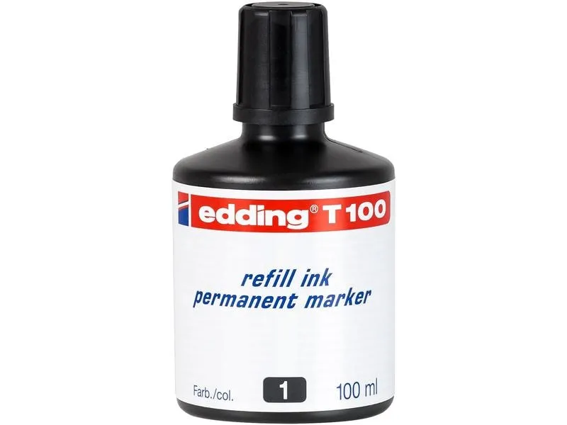 edding Nachfülltinte T 100 Permanentmarker 100 ml, Schwarz edding Nachfülltinte T 100 Permanentmarker 100 ml, Schwarz
