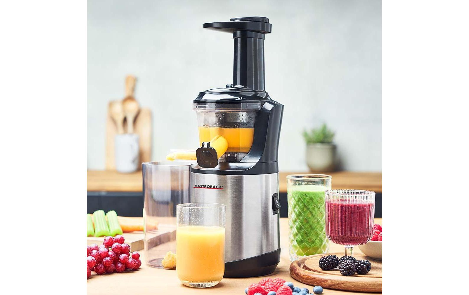 Gastroback Slow Juicer Advanced vital Schwarz/Silber