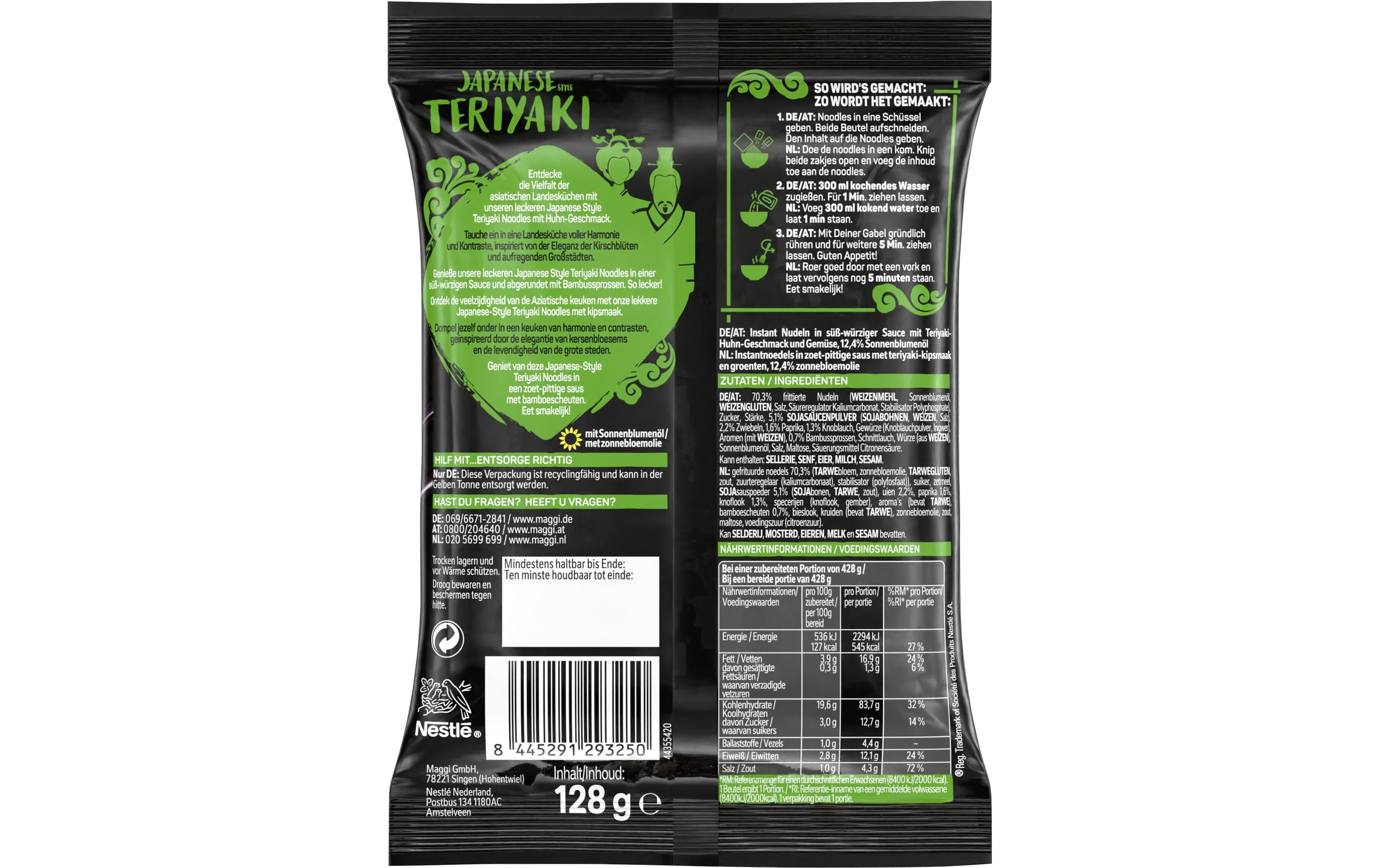 Maggi Magic Asia Noodles Japanese Teriyaki 128 g Maggi Magic Asia Noodles Japanese Teriyaki 128 g