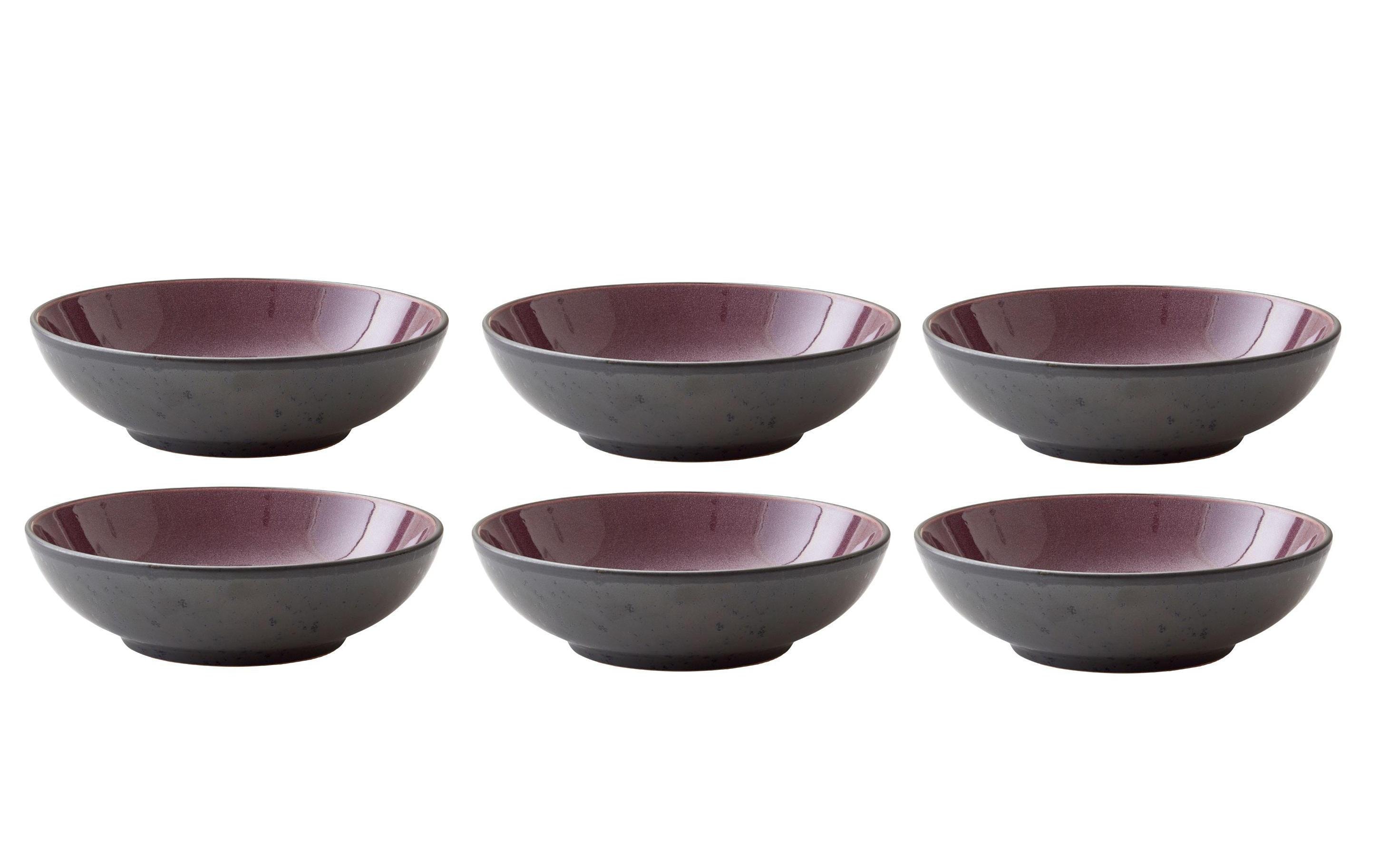 Bitz Suppen- & Pastateller Ø 20 cm, 6 Stück, Schwarz/Lila