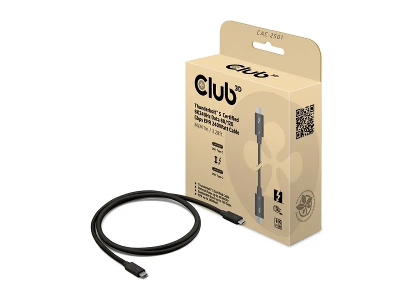 Club 3D Anschlusskabel CAC-2501 USB Type-C - USB Type-C Club 3D Anschlusskabel CAC-2501 USB Type-C - USB Type-C