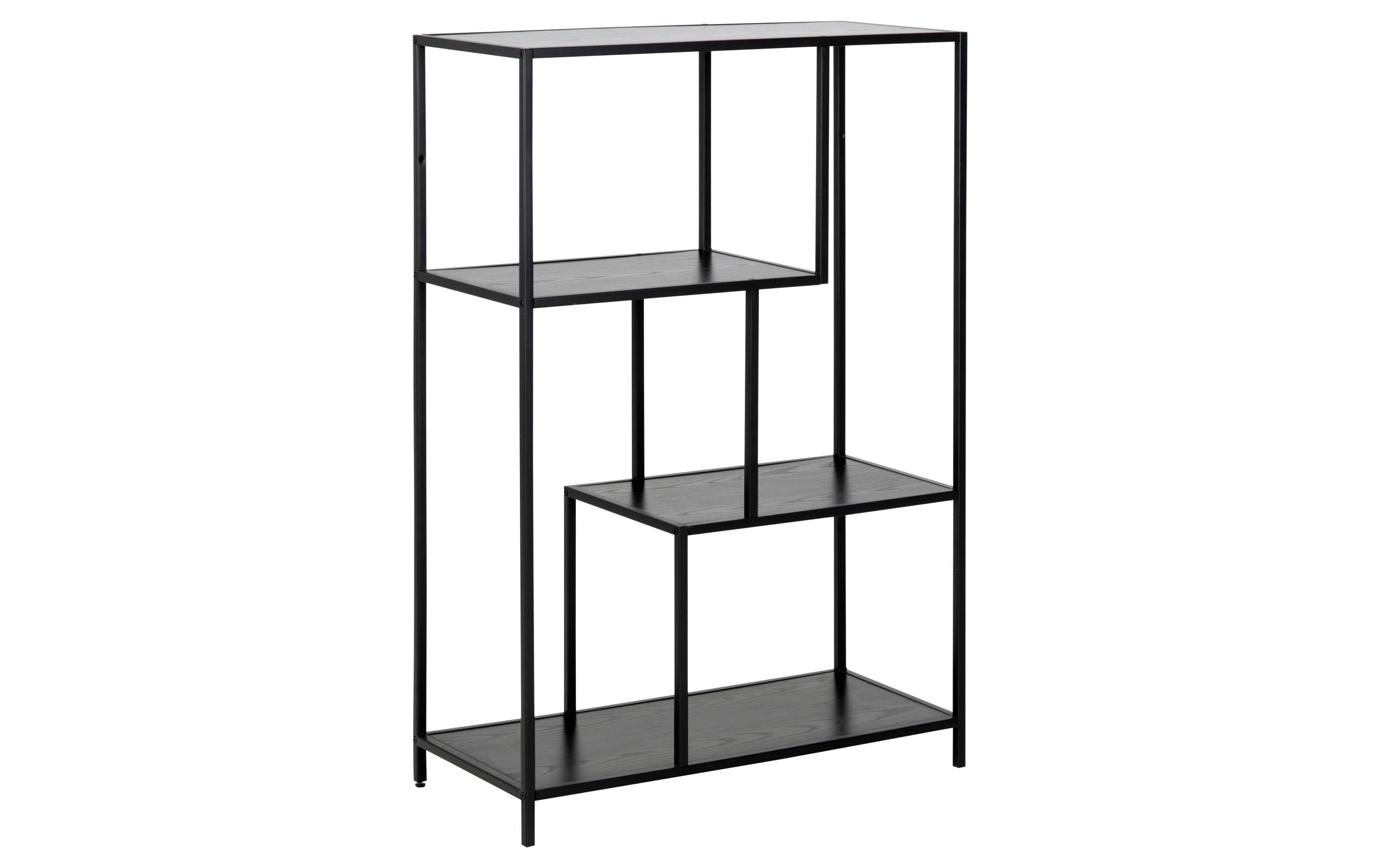AC Design Regal Seaford 77 x 35 x 114 cm, Schwarz