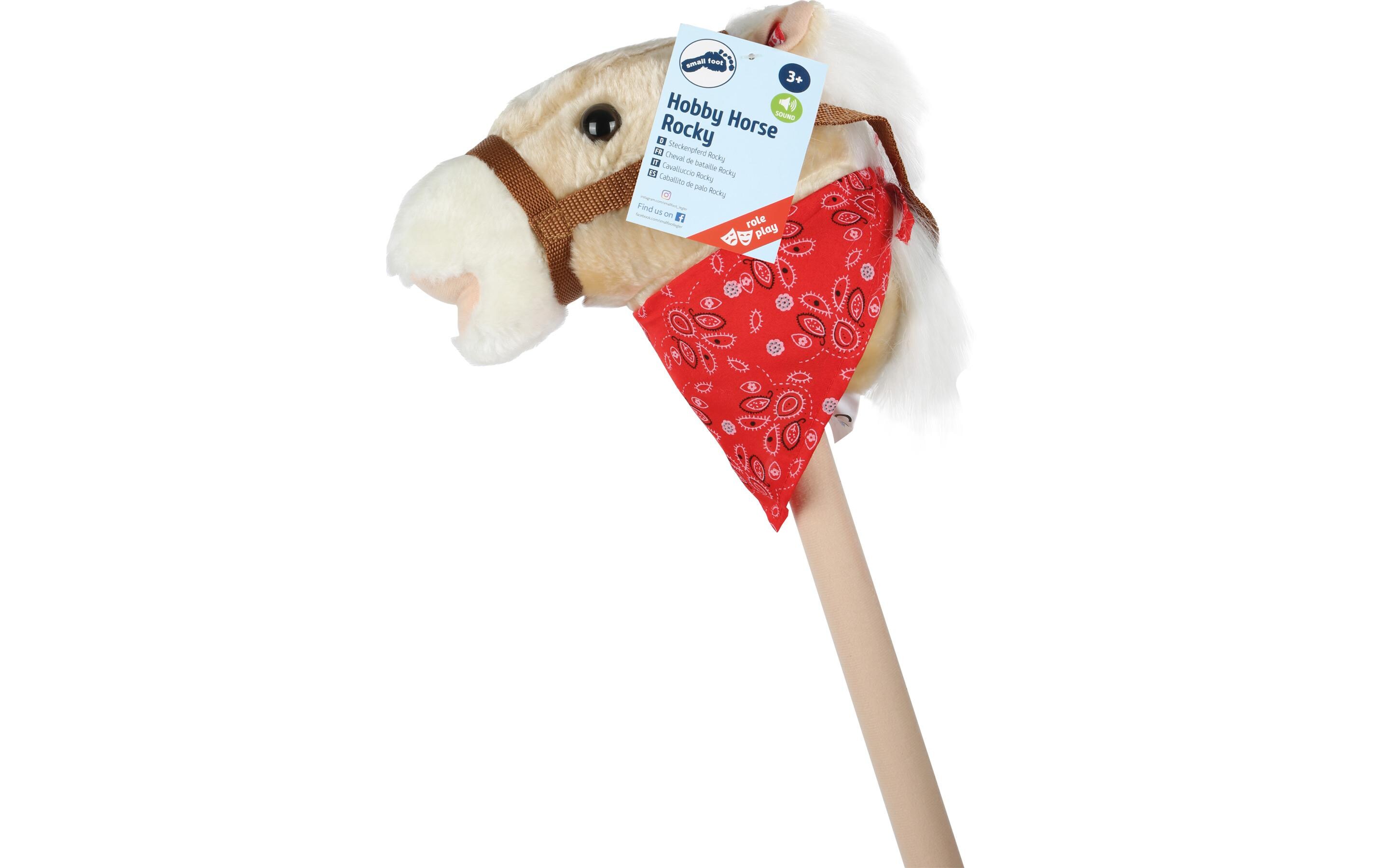 small foot Steckenpferd «Rocky» Beige/Nature/Rot