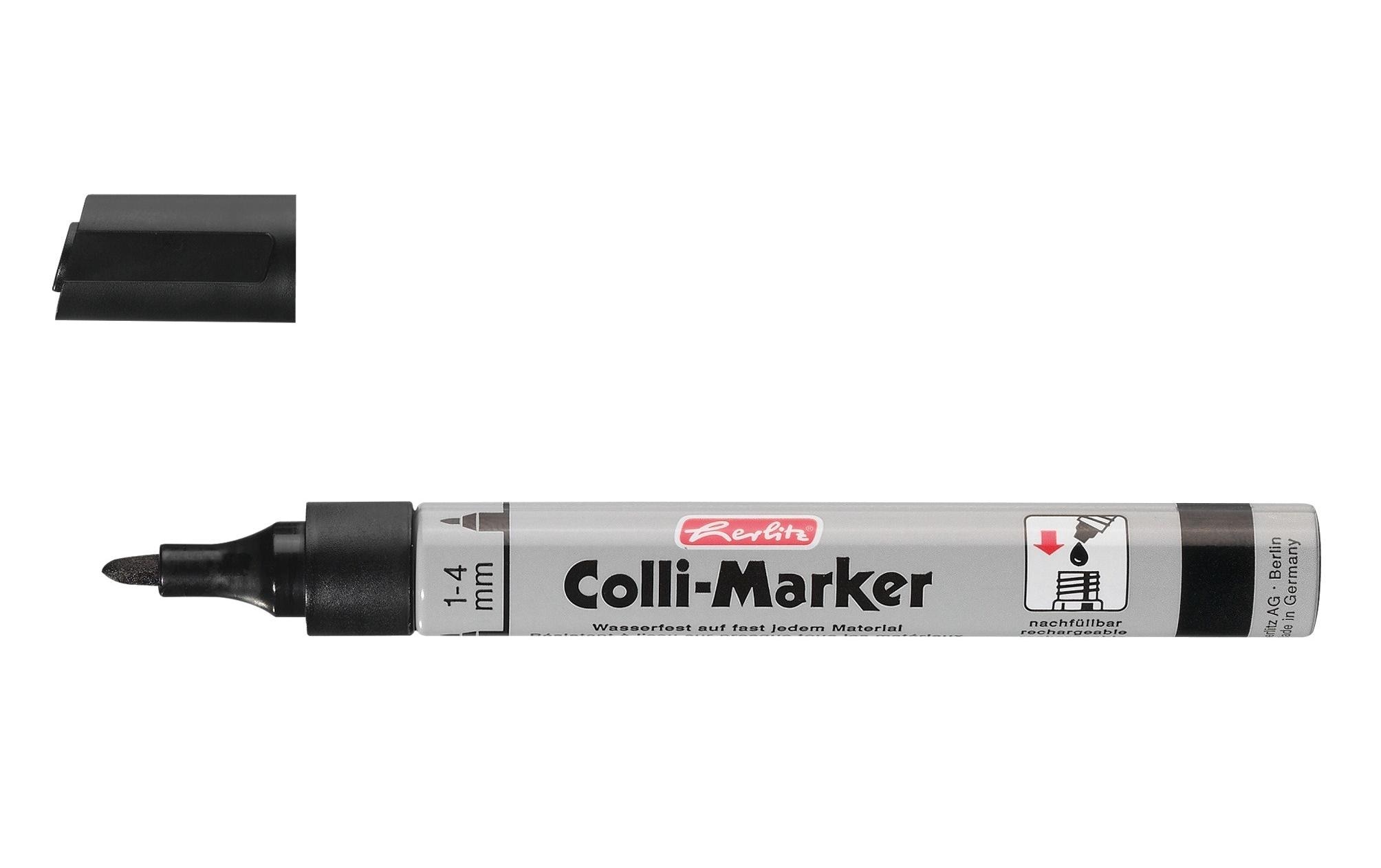 Herlitz Flipchart-Marker Colli 1-4 mm, 10 Stück, Schwarz