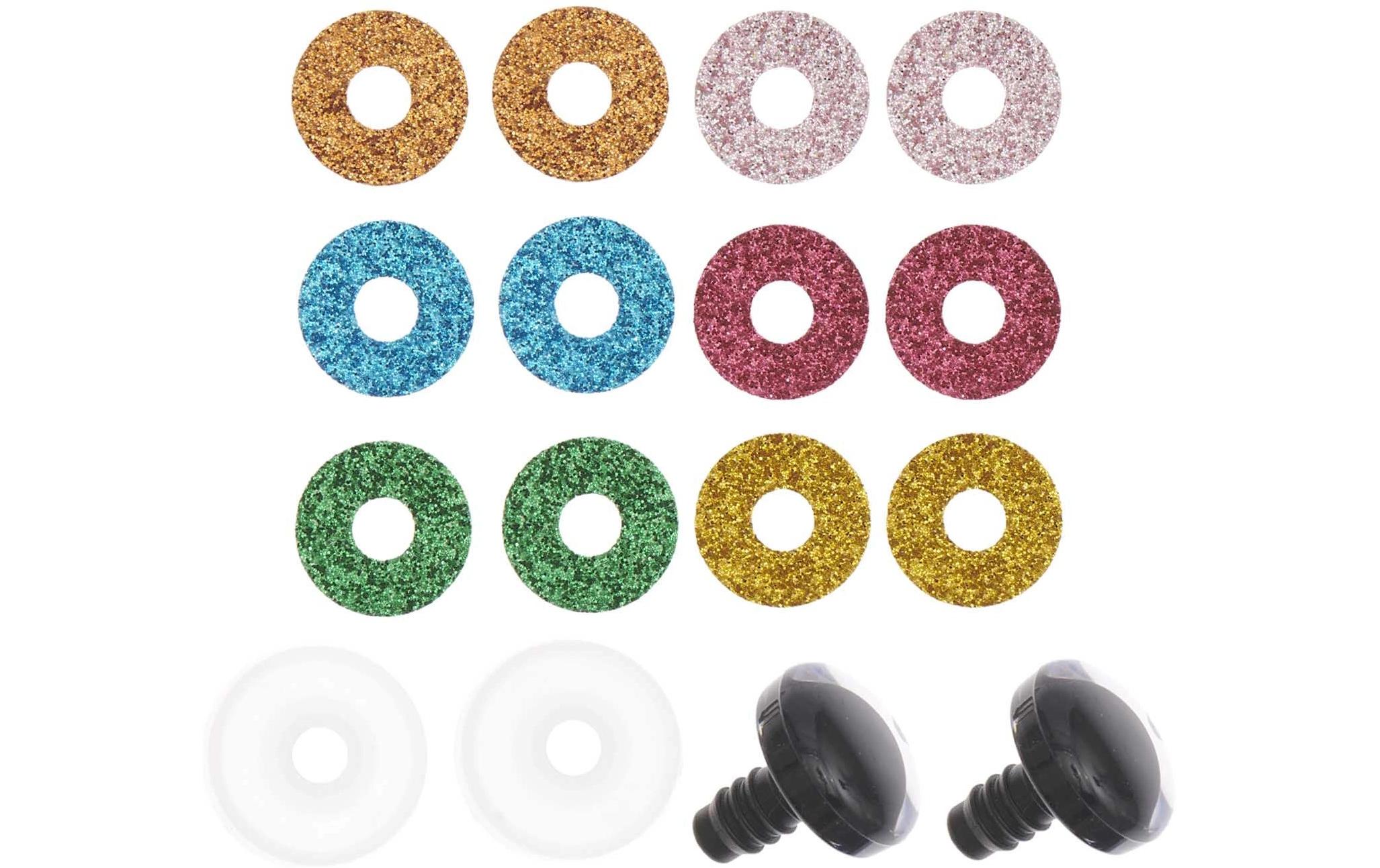 Rico Design Sicherheitsaugen mit 6 Farben zur Auswahl 20 mm 2 Stk. Rico Design Sicherheitsaugen mit 6 Farben zur Auswahl 20 mm 2 Stk.